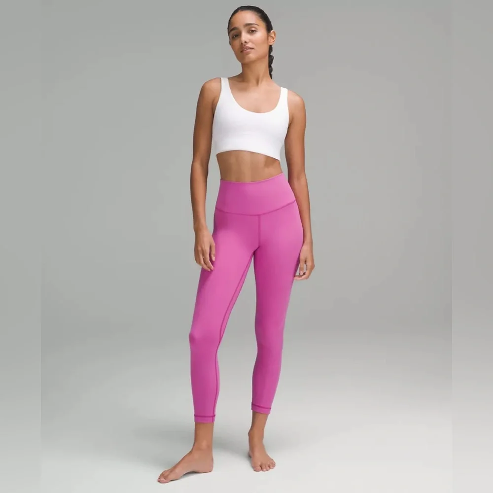 Lululemon Align High Rise 25” double lined, Barbie pink leggings size‎ 0